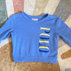 Polo by Ralph Lauren Kids Blue Sweatshirt with Yellow Logo 18M